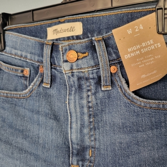 Madewell High-rise Denim Shorts 24 - Picture 4 of 6